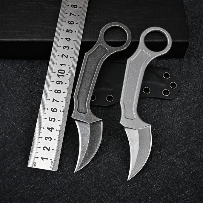 

New Mini Straight Knife Outdoor Rescue Camping Hunting Self-Defense Tactics Survival High Hardness Sharp Courier Knife Edc