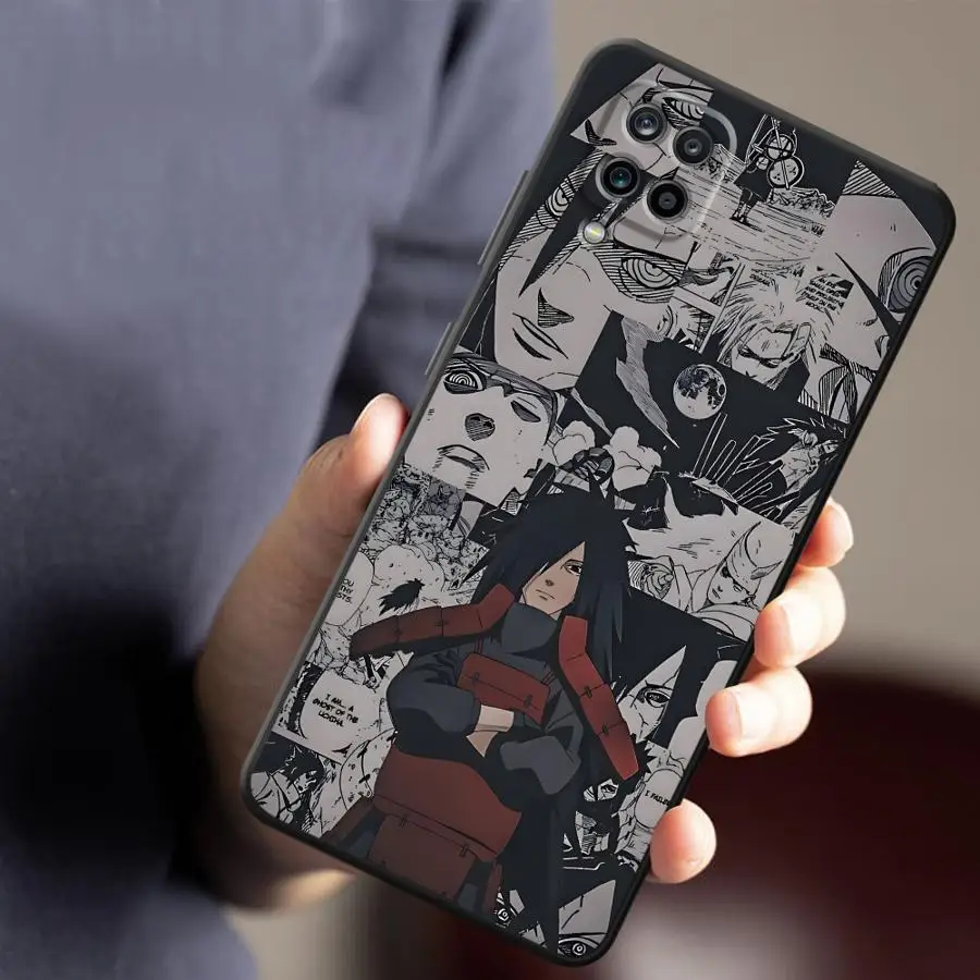 Фото Чехол Uchiha Madara Cool для Samsung Galaxy A10 A12 A05 A30 A15 A40 A16 A70 A04 A06 A20 A13 A50 A03 Черный мягкий чехол для телефона №3
