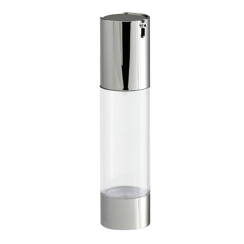 

Pump Bottle Airless Travel Lotion Bottles Container Dispenseremulsion Silver Containers Refillabletransparent Empty Cream Set