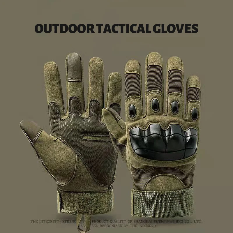 

Перчатки мужские с пальцами, военные тактические митенки с поддержкой сенсорных экранов, для занятий спортом на открытом воздухе, альпиниз...