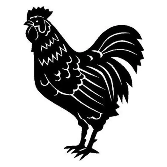 

Black/Silver A Big Rooster Car Window Sticker Stylish Farm Animal Vinyl Car Styling Decals 9.9*12.6CM