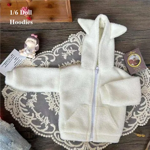 Плюшевые толстовки с юбкой для кукол BJD