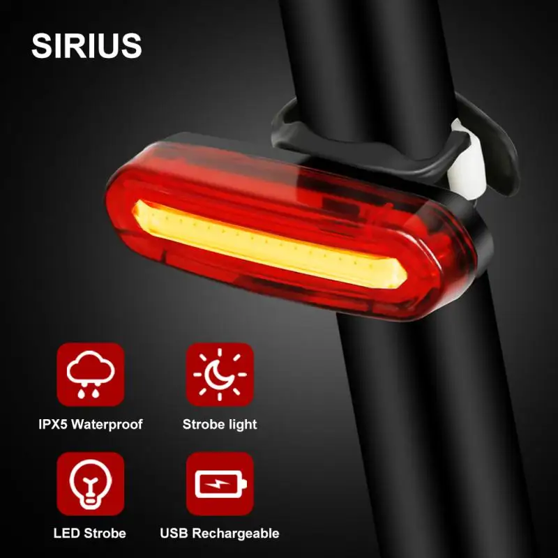 

800 Mah Lithium Battery Safety Taillight Led Chip Cob Multi-scene Application Warning Lamp Compact Size Waterproof Usb Charging