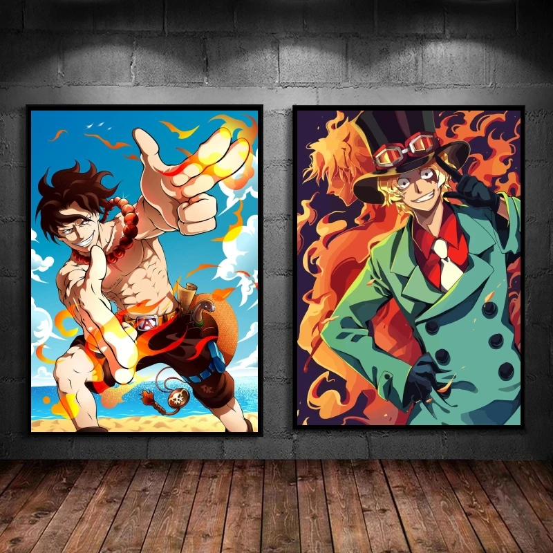 

Hot Anime Poster Anime One Piece Sabo Decor Gifts Hanging Wall Stickers Living Room Children Bedroom Decor Comics Pictures