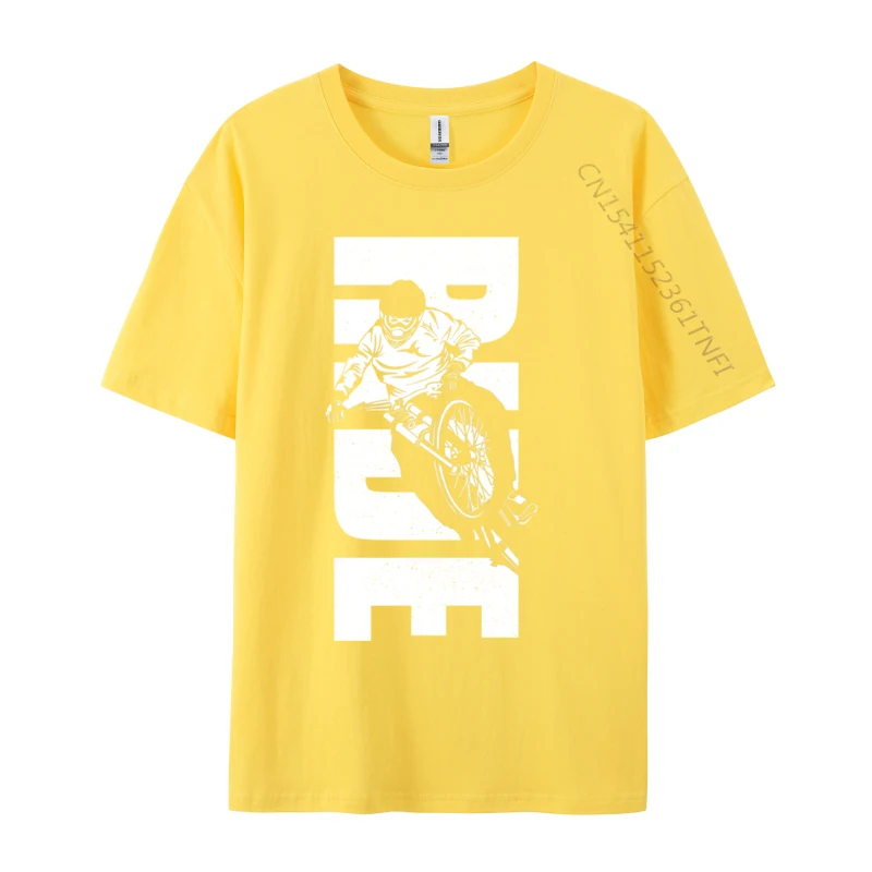 Ride Mountain Bike Apparel Mtb Retro Vintage Fishing Evolution Fisherman Tees Prevailing Tee Shirt Men T-Shirt