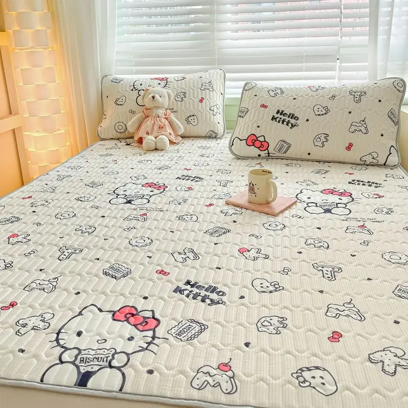 Милый Летний коврик для кровати Hello Kitty Kawaii с аниме лета мультяшный Sanrio машинная
