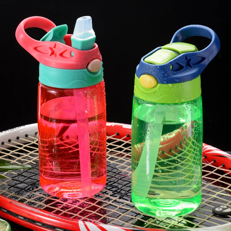 

480ml Kid Water Bottle Safe Baby Feeding Cup with Straw Portable Children Tumbler Outdoor Drinking Mug Creative Leakproof Kettle