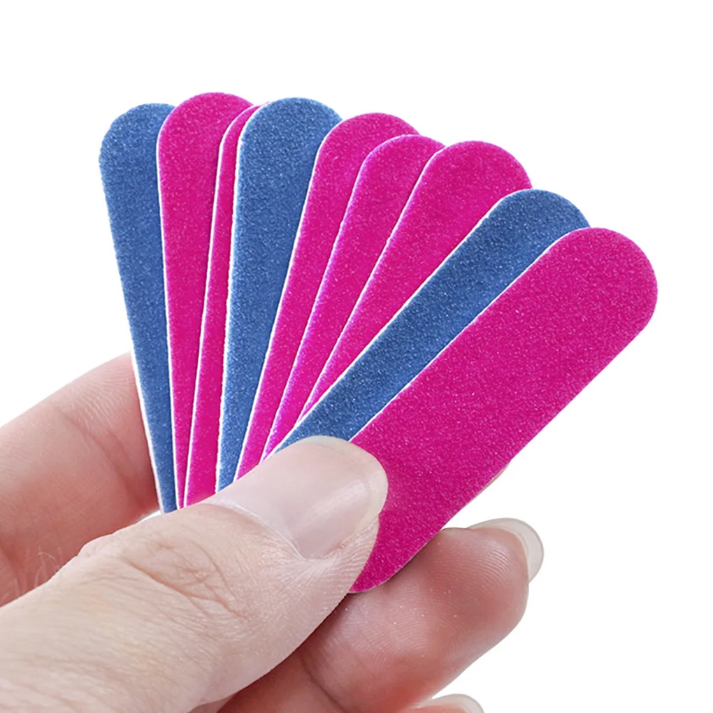 

100pcs/lot Colorful Mini Nail File Nail Buffers Tools nagelvijl DIY Manicure 240 SandPaper Professional Nail Art Tools