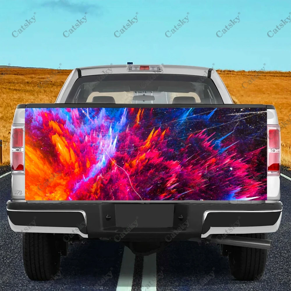 

Color Splash Abstract Car stickers truck rear tail modification painting suitable for truck pain packaging accessories decals