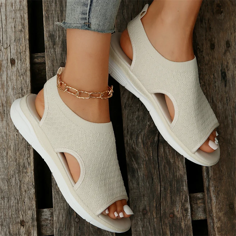 New Summer 2023 Shoes for Men Casual Outdoor Men's Beach Sandals Fashion Air Cushion Mesh Flat Slippers