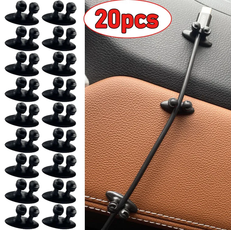 

Sticky on Dashboard Cable Manager for Car Home Office Mobile Phone Charger Cable Line Organizer Clasp Clamp Self Adhesive Holder