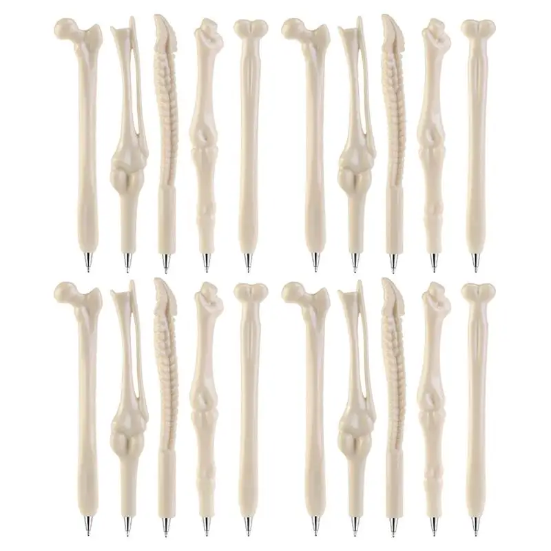 

20Pcs Wholesale Bone Shape Ballpoint Pen Novelty Pen Writing Supplies Gifts School Office Stationery Halloween Pens