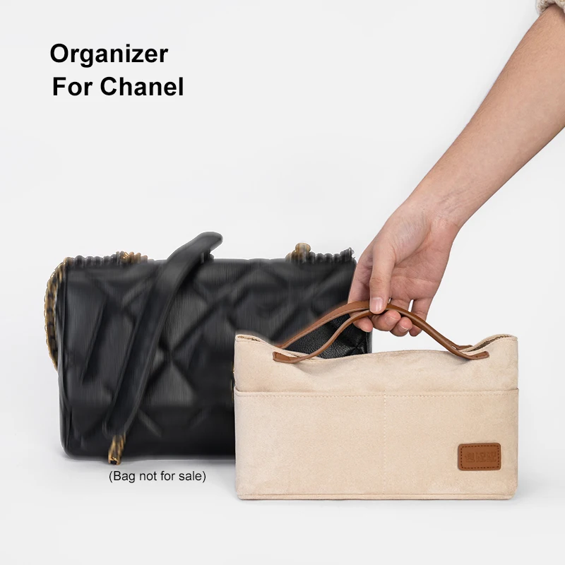 

Suede Insert Handbag Women Makeup Organiser Insert Bag liner Travel Organizer Portable Cosmetic Bag Shaper For Neonoe CF WOC