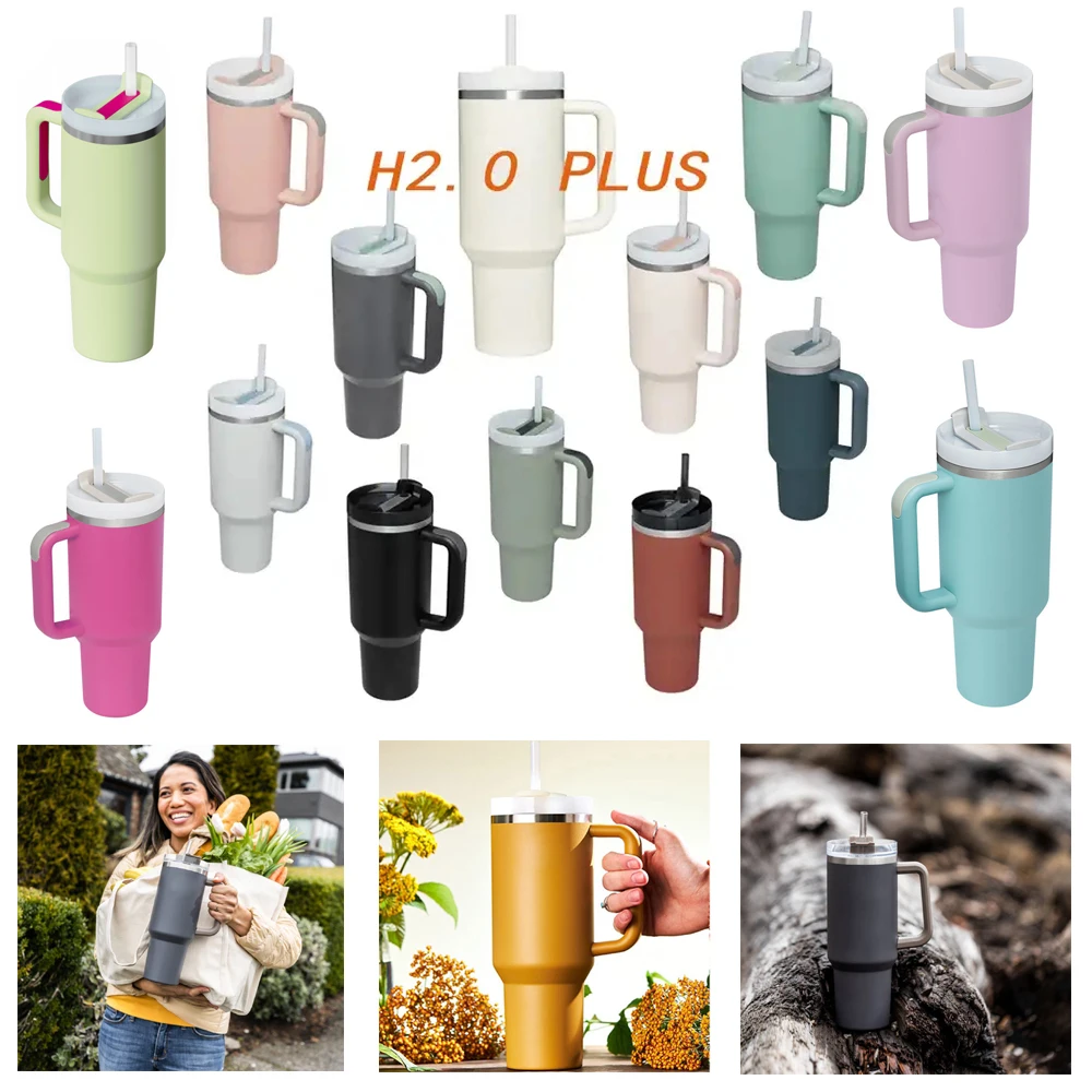 1200ml 40oz Tumbler with Handle Stainless Steel Water Bottle