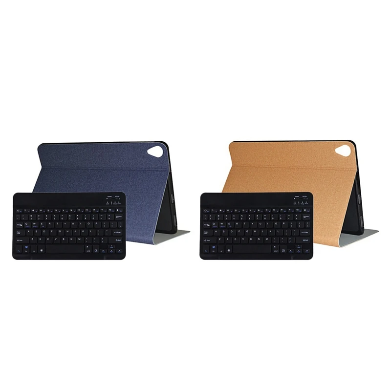 

2 Set Tablet Case+Keyboard For ALLDOCUBE Iplay40 Tablet 10.4 Inch PU Leather Case Flip Case Tablet Stand, Blue & Gold