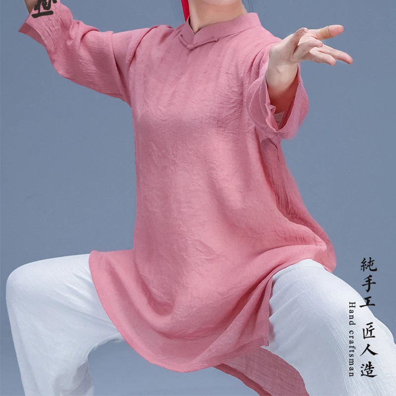 Новинка летняя традиционная китайская женская одежда тонкая тайчи костюм для