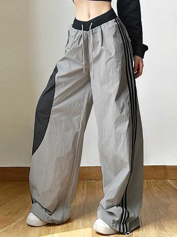 

Y2K Women Streetwear Techwear Cargo Korean Harajuku Parachute Track Pants Men Tech Sweatpants Wide Leg Joggers Trousers Clothes