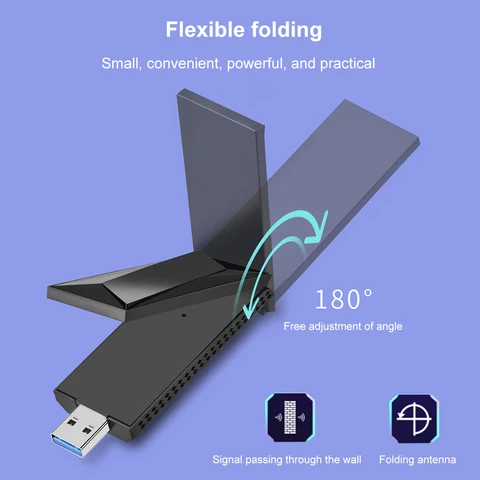 Jonsbo Беспроводная сетевая карта Wi-Fi 6E  USB 3.0