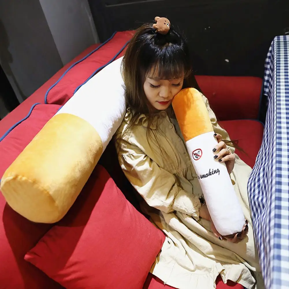 

Мягкая плюшевая подушка, плюшевая подушка для сигарет с длинными полосками, подушка для курения, плюшевая игрушка, диванная подушка