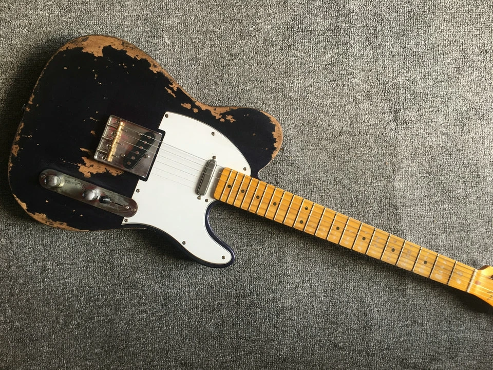 

Heavy Relic TL Electric Guitar Alder Body Maple Neck Aged Hardware Blonde Nitro Lacquer Finish Can be Customized