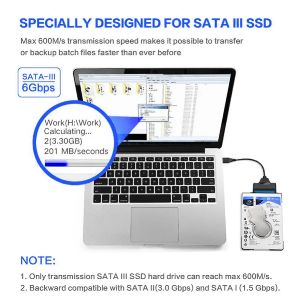 6Gbps USB 2.0 3.0 Sata Cable Hard Disk Computer Cables Connectors Portable Adapter For 2.5" HDD/SSD Plug And Play Hardware - купить по