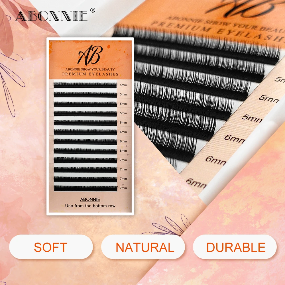 

Abonnie Bottom Lashes 5mm 6mm 7mm Under Eyelashes Lower Individual Lashes Natural Short False Mink Eyelash Extension