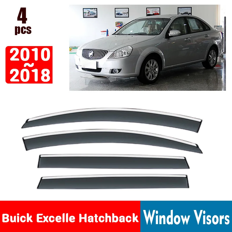 FOR Buick Excelle Hatchback 2010-2018 Window Visors Rain Guard Windows Rain Cover Deflector Awning Shield Vent Guard Accessories