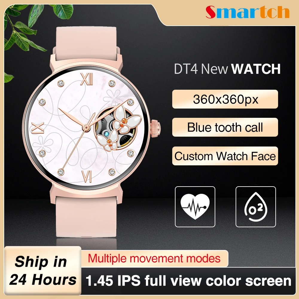 

Смарт-часы DT4NEW женские, 1,45 дюйма, с Bluetooth