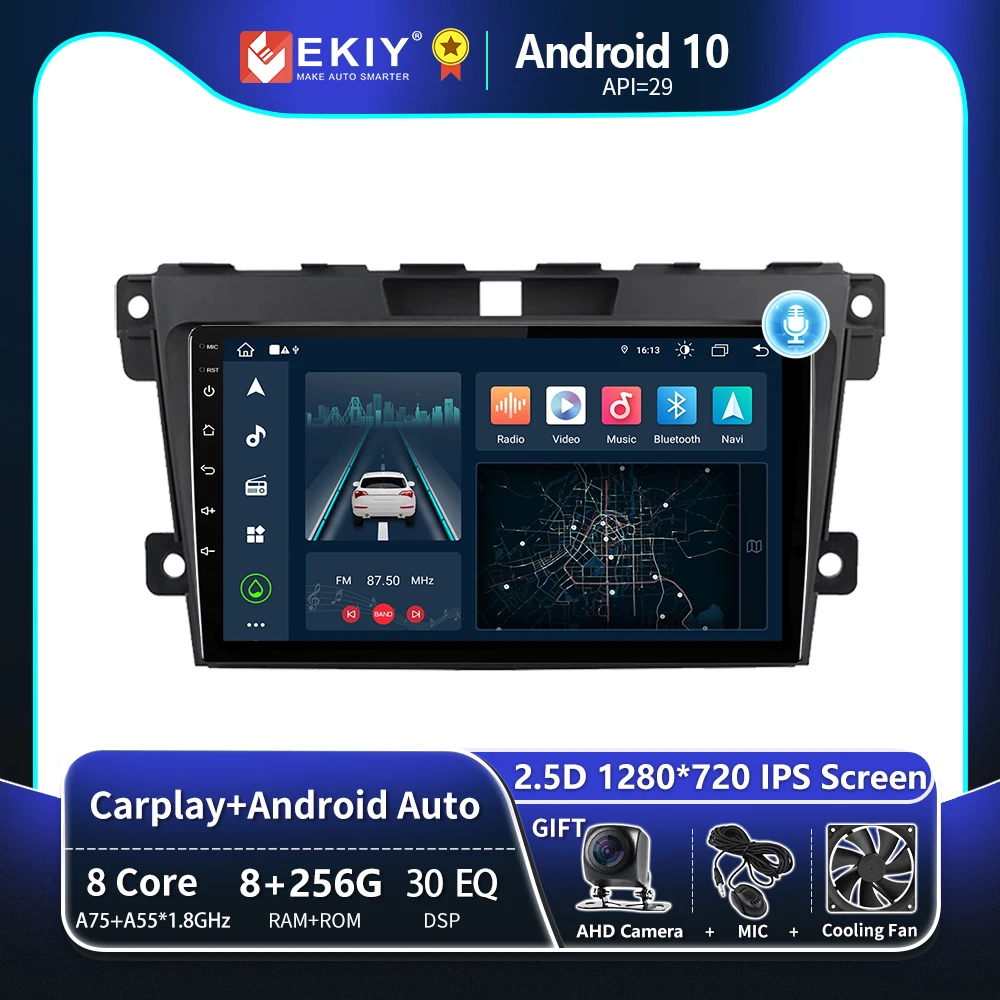 

EKIY T8 8G 256G для MAZDA CX-7 CX7 CX 7 2007 2008 2009 - 2014 Автомобильный радиоприемник Мультимедийная система Магнитофон Навигация GPS Стерео Авто Android Carplay Wireless No ...
