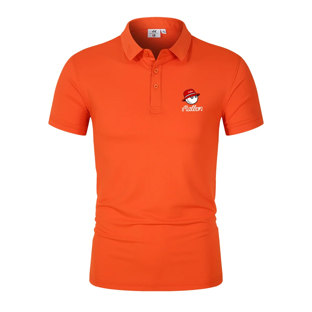 Summer Men's and Women's Golf T-shirt Fashion Quick Drying Short Sleeve Printed Malbon Casual Sports Baseball Jersey Polo Shirt