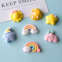 kawaii star rainbow slime charms kit cute diy filler resin decor add ins for clear fluffy cloud slime accessories 1510pcs