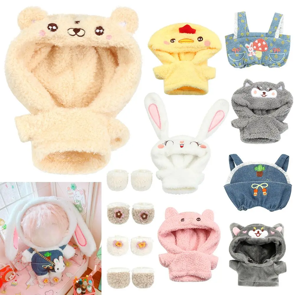 

Симпатичная хлопковая одежда для куклы 20 см, комбинированная одежда, подтяжки, брюки, костюм, подарки для игр, Сменные аксессуары для кукол с...