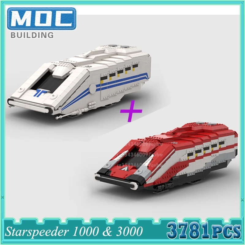 

Звездный фильм серия космический автомобиль Starspeeder 3000 строительный блок Spacshipe Кирпичи Модель Детские игрушки наборы Рождественский подарок