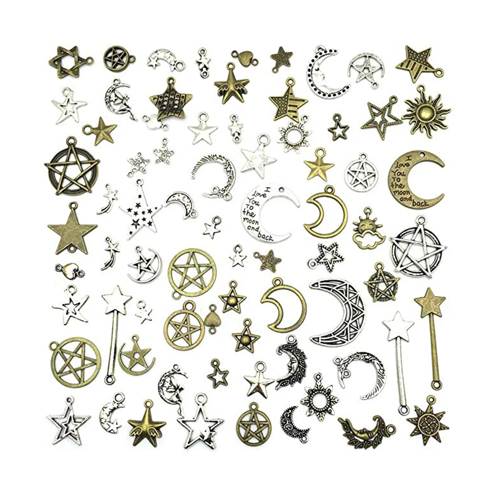 

Pendant Accessories Pendants Chain Ornaments Moon Diy Alloy Star Bulk Charm Making Thing Sweater Bracelet Delicate Charms Key