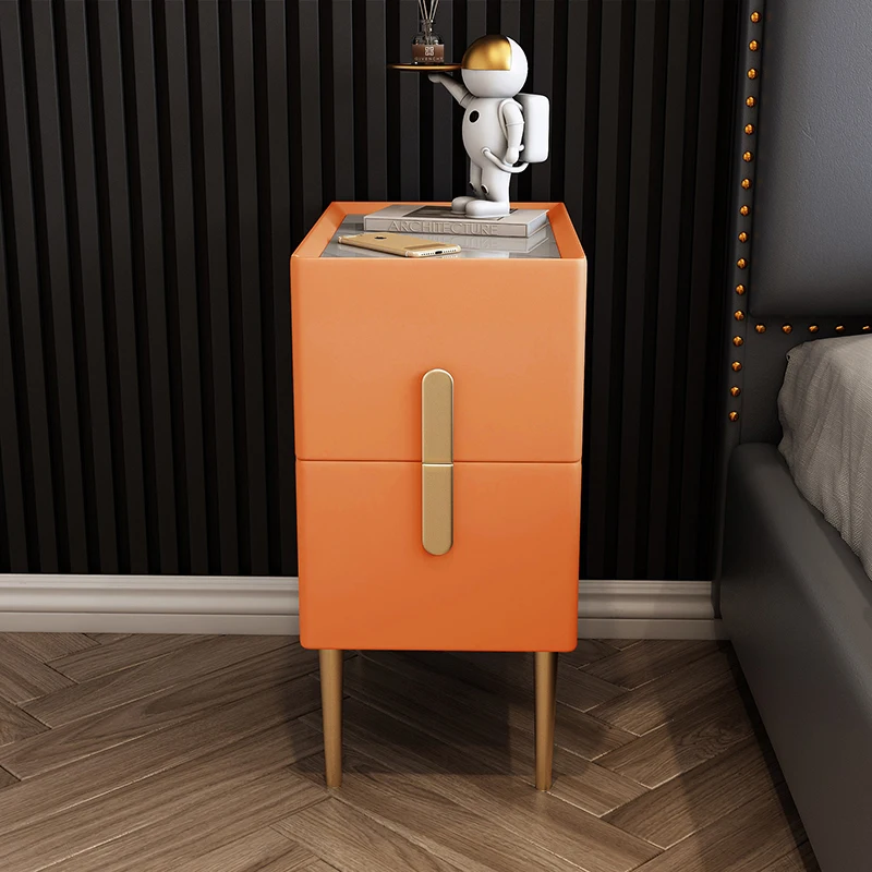 

Серые итальянские прикроватные столики, современная металлическая мебель для спальни, в скандинавском стиле, удобные, с ящиками