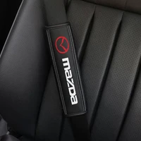 2pcs car seat belt pad cover auto badge shoulder protection accessories for mazda 3 5 6 323 626 cx 3 cx 4 cx 5 cx 7 axela 6 rx8