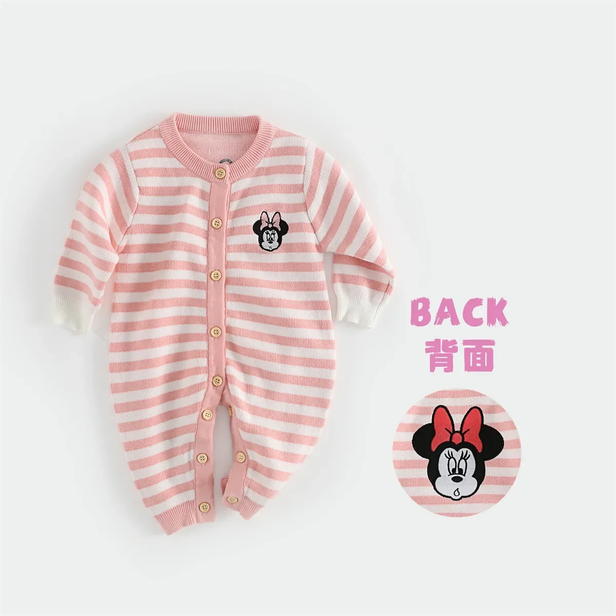 Детский Трикотажный Хлопковый комбинезон с длинным рукавом