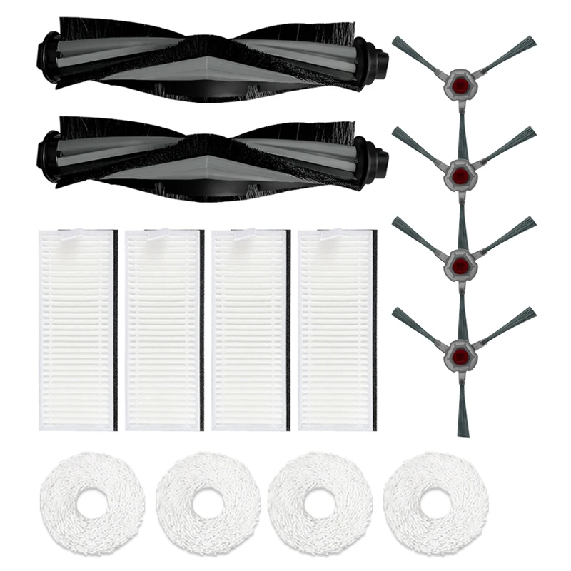 

Roll Brush For Ecovacs Deebot Ozmo N9+Vacuum Cleaner Parts Main Brush,Side Brush,Washable Mop, Hape Filters Accessories