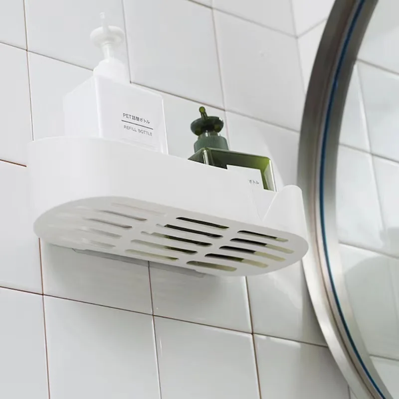 Полка для ванной и туалета косметическая настенная пластиковая полка хранения