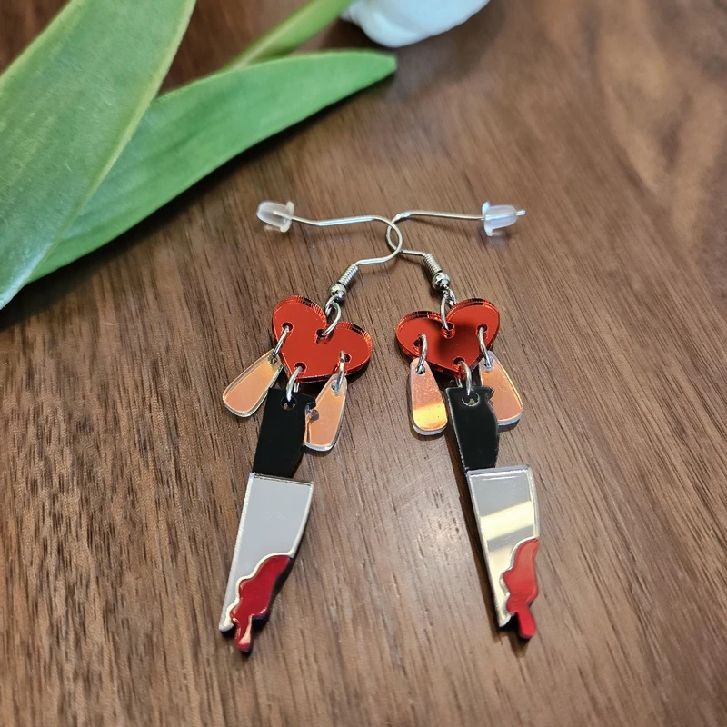 Искусственные акриловые серьги-капельки YAOLOGE