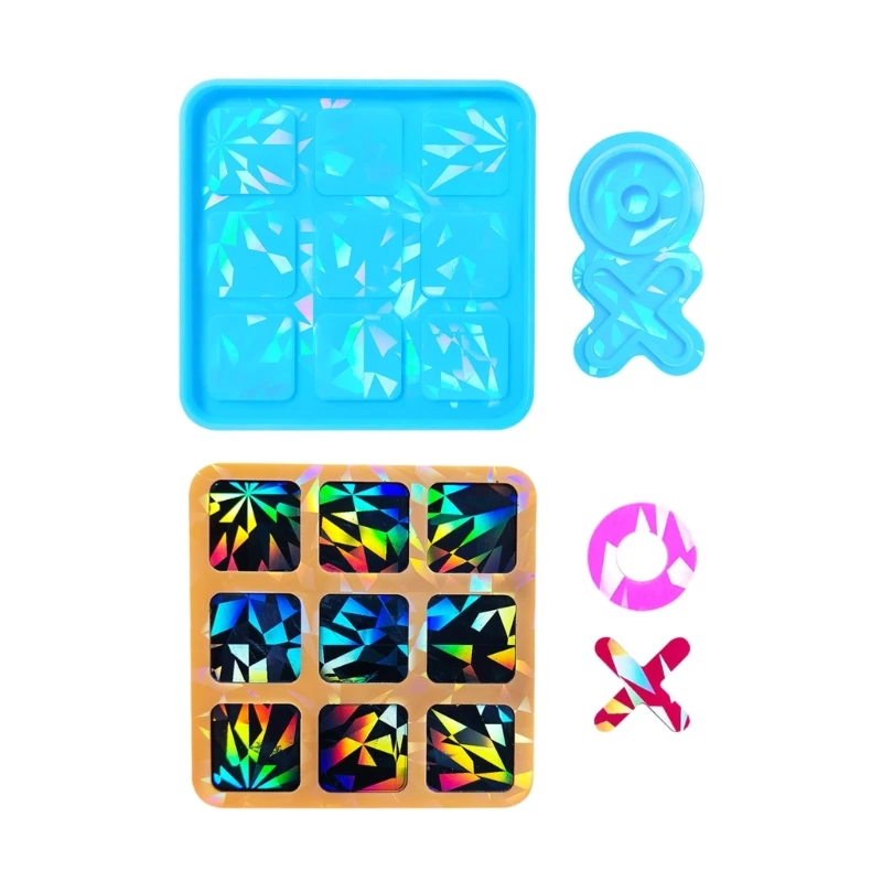 XO доска смолы формы крестики-нолики силиконовые DIY Изготовление ремесел семейная