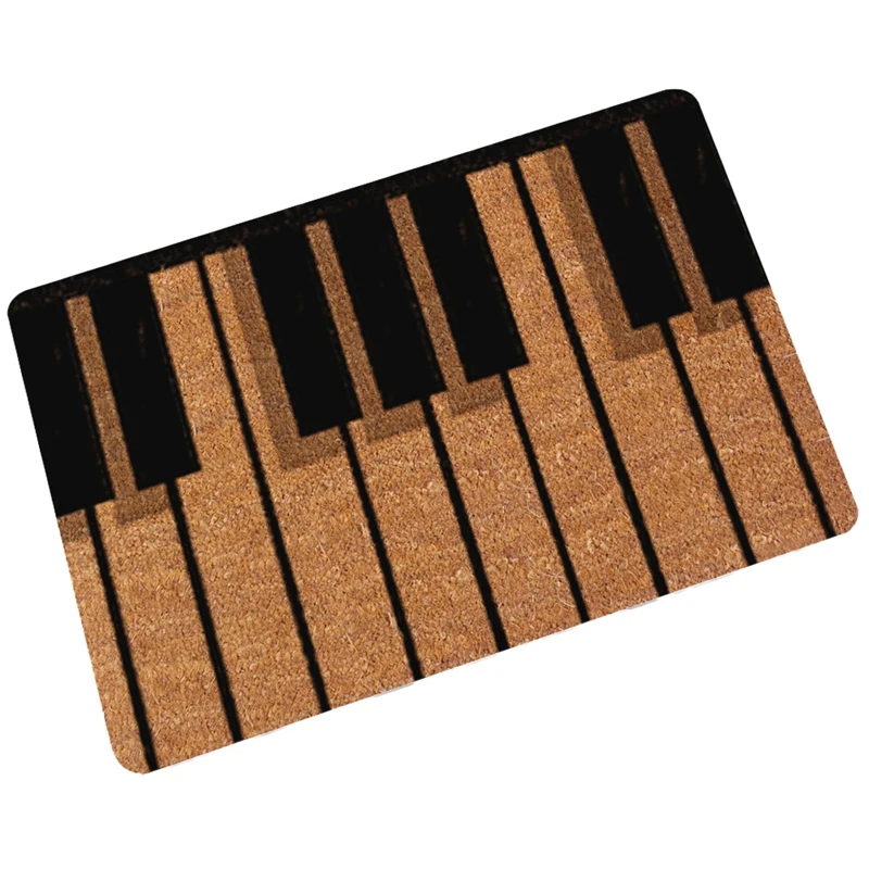 Клавиши фортепиано музыкальные ноты коврик для входной двери большой на