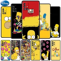 disney the simpson cover for samsung galaxy a52 a51 a12 a21s a32 a71 a02s a31 a72 a22 a11 a41 soft phone case black capa