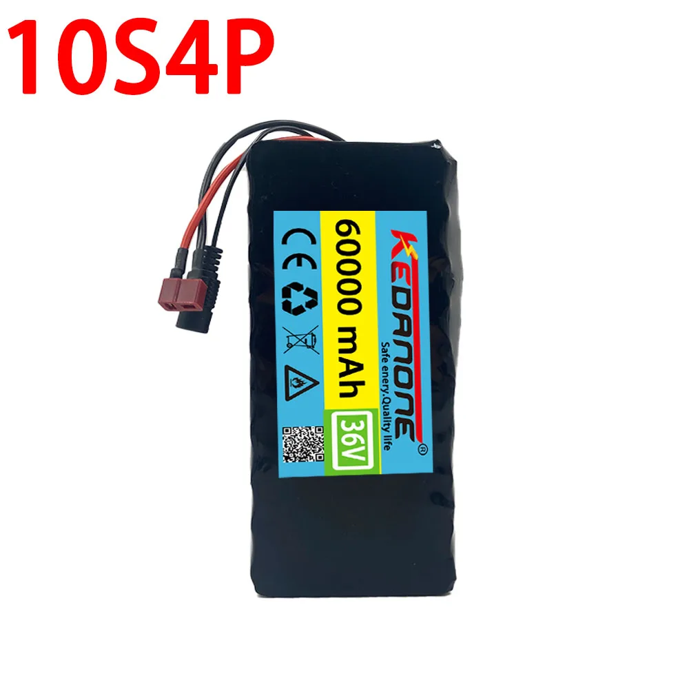 Фото Новый 36V10s4p 100Ah 100000mAh 1000W литиевый аккумулятор большой емкости 18650, электрический велосипед скутер с BMS Tplug №2