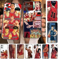 hot anime for xiaomi redmi note 10s 10 9t 9s 9 8t 8 7s 7 6 5a 5 pro max phone case black cover slam dunk