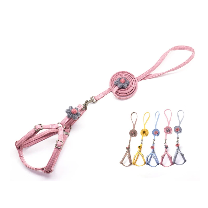 

Pet Dog Schnauzer Products Traction Rope Chain Led Collar Chest Strap Poodle Teddy Walking Safety Belt Supplies Cats Dog-collar