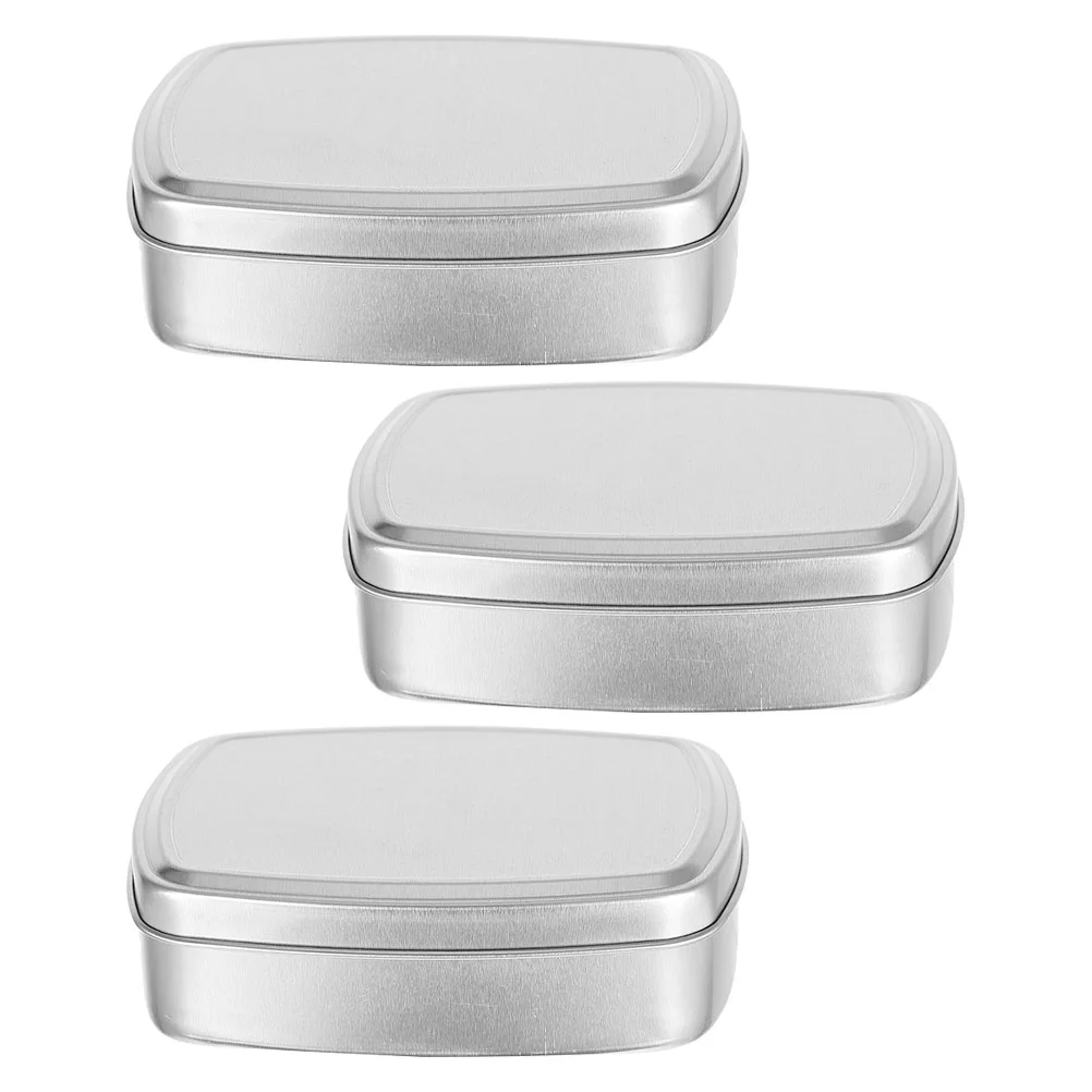 

Square Aluminum Box Versatile Containers Soap Holder Handmade Savers Travel Cases Sink Simple