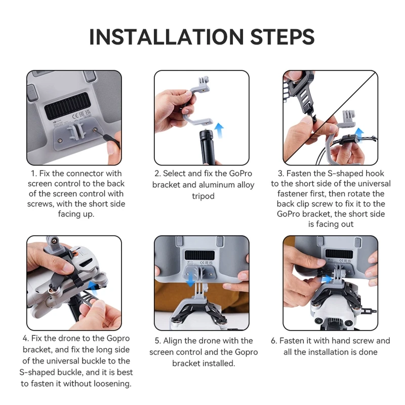 For Mini 3 Pro Bracket Tripod Extension Pole Rod Handheld Selfie Sticks for Mini 2 RC Remote Control Drone Accessories