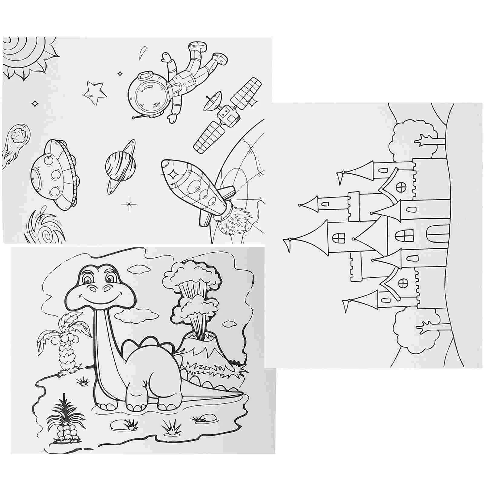 

3Pcs Painting Canvas Pre-pattern Painting Canvas Blank Pattern Canvas Supplies