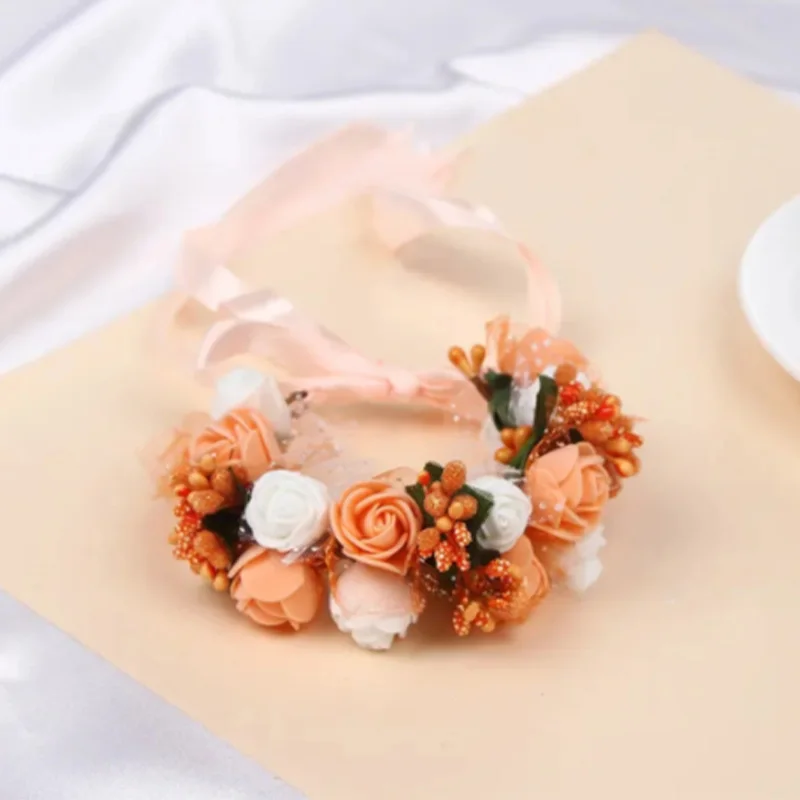 Браслет из пенопласта с розой